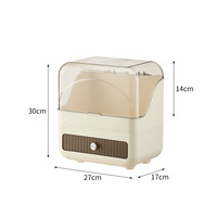 Boîtes de rangement cosmétiques transparentes de luxe avec rangement et tiroirs détachables pour le maquillage