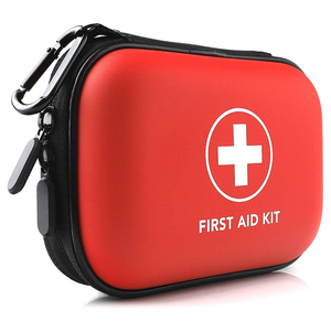 Petite trousse de premiers soins portable Kits médicaux compacts avec étui EVA avec compartiments pour voiture, maison, extérieur, sport, camping, randonnée - Product Image 1