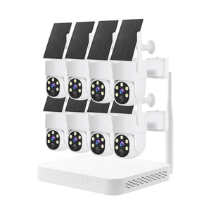 Système de sécurité domestique Cosflow Tuya WiFi 4MP, <span class=keywords><strong>kit</strong></span> de caméra CCTV sans fil 8CH, NVR, stockage cloud, panneaux solaires inclus, étanche - Product Image 1