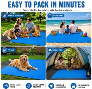 Outdoor Sand Free Mat Quick Drying Proof <b>Beach</b> <b>Blanket</b> - Product Image 5