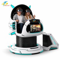 Machine VR Panda rotative 360°, jeu VR à monnayeur, borne d'arcade de réalité virtuelle à deux places