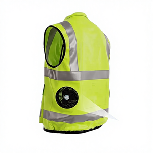 Gilet de refroidissement <span class=keywords><strong>sans</strong></span> manches pour le travail en extérieur, <span class=keywords><strong>veste</strong></span> réfléchissante avec logo personnalisé, vêtement climatisé, gilet avec ventilateur de refroidissement - Product Image 1