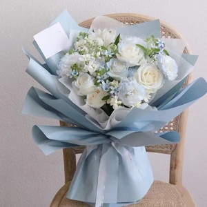 Carta da Regalo Stile Coreano Ins, Minimalista, Tinta Unita, con Fiori di Carta, Elegante, Opaca, Impermeabile - Product Image 6