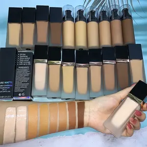 Base de Maquillaje Líquida Mineral Hidratante y Blanqueadora con FPS 15, Cobertura Total, Corrector Impermeable, Sin Logotipo, Acabado Mate - Product Image 1