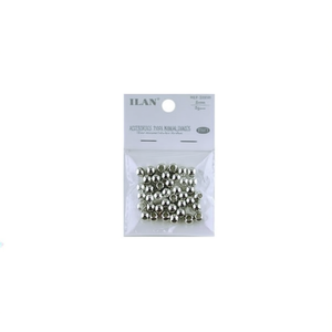 Ilan Metal <b>Beads</b> 8mm Silver <b>Large</b> Hole For Jewelry Making Craft Accessories - Product Image 2