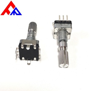 Codificador Mecánico con Extremo Moleteado, Terminales Verticales, Eje Metálico, Codificador Incremental de 5 Pines - Product Image 3