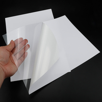 Papier Autocollant A4 A3 Mat Brillant Imprimable PET Vinyle Avec Support Plastique Transparent pour Imprimante Jet d'Encre