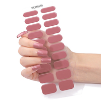 Autocollants pour ongles en gel UV semi-durcis de qualité salon, 100% gel véritable, ne dommage pas les ongles, longue durée, autocollants pour ongles en gel semi-durcis