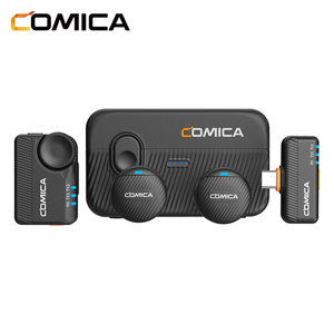 ไมโครโฟนไร้สาย COMICA Vimo Me (Combo B/W) แบบหนีบเสื้อขนาดเล็ก 2TX+2 RX พร้อมระบบตัดเสียงรบกวนอัจฉริยะ สำหรับการบันทึกวิดีโอและการสตรีม - Product Image 1