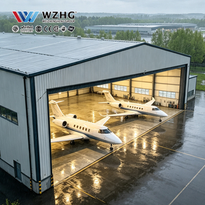<b>Large</b> Span Steel Aircraft Hangar With Custom Prefabricated Building Structure - Product Image 1