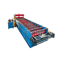 Machine de formage de rouleaux de tôles métalliques colorées ZhongChao pour tuiles de toiture et panneaux muraux, contrôle PLC Delta, largeur d'alimentation 1200 mm, moteur et pompe