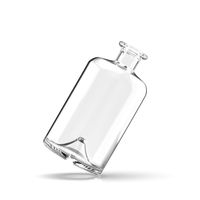 Bouteilles de spiritueux en verre rondes vides de 700 ml avec logo personnalisé, fond montagne, pour whisky et tequila, impression sérigraphique