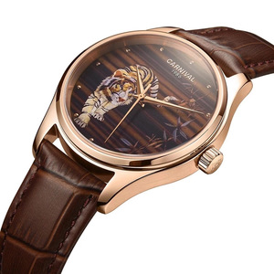 <span class=keywords><strong>Orologio</strong></span> <span class=keywords><strong>Automatico</strong></span> da Uomo con Quadrante a Tema Tigre, Scheletro a Vista, <span class=keywords><strong>Cinturino</strong></span> in <span class=keywords><strong>Pelle</strong></span>, <span class=keywords><strong>Orologio</strong></span> da Polso Meccanico di Lusso - Product Image 5