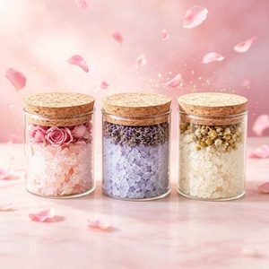 <span class=keywords><strong>Sel</strong></span> <span class=keywords><strong>de</strong></span> Bain Relaxant et Apaisant aux Fleurs Séchées (Jasmin, Lavande, Rose) pour Chakra, Bain Spa, Thé <span class=keywords><strong>de</strong></span> Bain, OEM ODM, Cadeau Corporel pour la Maison - Product Image 1