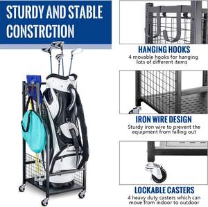 Estante de almacenamiento para equipos de golf, adecuado para garajes, para guardar bolsas de golf y otros equipos y palos de golf. - Product Image 6