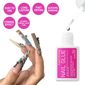 2025 Meistverkaufter Schnelltrocknender Ungiftiger Nagelkleber 8ml Klare Flüssigkeit Plastikflasche Klebstoff Stark Langanhaltend mit Pinsel - Product Image 4