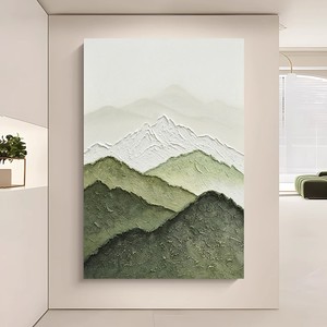 Abstract Oil <b>Painting</b> Mountain Landscape 3D Texture Handmade Living Room Decor Artwork - Product Image 2