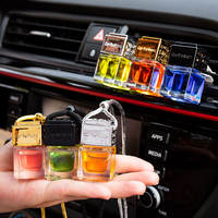 Bouteille diffuseur de parfum vide de 8 ml pour voiture, mini désodorisant, flacon en verre pour huiles essentielles avec bouchon en bois noir