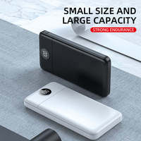 Batterie externe ultra-fine portable avec affichage numérique, chargeur externe compact multi-sorties, station d'alimentation légère