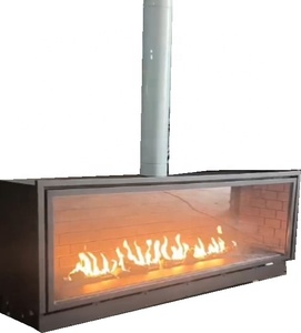 Modern Designer LED Lights Gas Insert <strong>Fireplace</strong> <strong>TV</strong> <strong>Stand</strong> Indoor Home Use 36/40/50/60/72/80/100inch Steel/Metal Material - Product Image 3