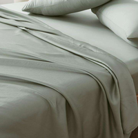 Parure de draps de luxe traditionnelle 4 pièces en tissu 100 % viscose de bambou 300 fils/cm² ultra-doux, respirant, avec drap-housse à poches profondes