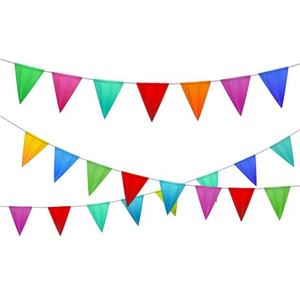 2024年カスタム32国EUROサッカーワールドカップ旗旗14x21cmストリングペナントドイツデコレーション - Product Image 3