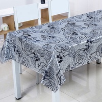 Nappe en tissu tissé métallique imprimé à motifs floraux, résistante à la chaleur, anti-huile, imperméable, avec support en PVC, style luxueux PWG-001-J15
