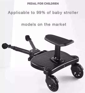 Universel 2-en-1 <span class=keywords><strong>Confort</strong></span> <span class=keywords><strong>Planche</strong></span> à Roulettes Réglable Amovible Siège Planeur Bébé Poussette Wagon Durable Plastique 25kg Capacité - Product Image 4