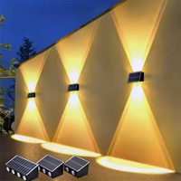 Shingel LED Solaire Paysage Lampe haut et bas Lumineux Extérieur Étanche Solaire Appliques Murales