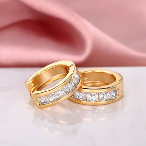 Orecchini a Cerchio Quadrati per Donne e Uomini, Accessorio per Orecchie Semplice da Indossare Quotidianamente, Gioielli alla Moda - Product Image 5