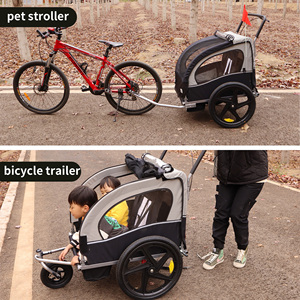 Remorque à vélo <span class=keywords><strong>2</strong></span> en 1 double pour <span class=keywords><strong>2</strong></span> enfants, poussette de jogging - Product Image 2