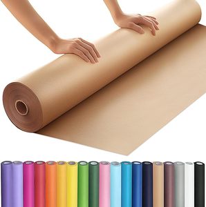 Rollo de papel de regalo Kraft marrón en blanco Jumbo ecológico, material reciclado, papel de regalo natural multicolor multiusos - Product Image 2