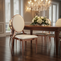 Chaises de banquet EaseNeat de haute qualité avec structure métallique, assise et dossier rembourrés, stables et durables, adaptées aux salles de banquet