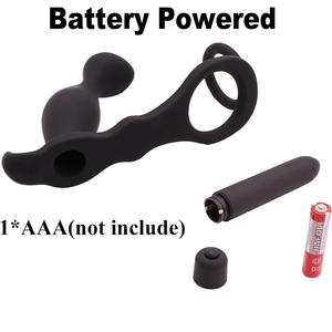 Medische Kwaliteit Siliconen Delay Penis Ringen Flexibele Zachte Waterdichte Haan Ring Met Anale Kralen - Product Image 6