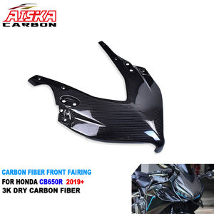 AISKA 100% 3K Carbone Sec Complet Carénage Supérieur Avant de Phare pour Moto <span class=keywords><strong>Honda</strong></span> CB650R CBR650R 2019+ - Product Image 1