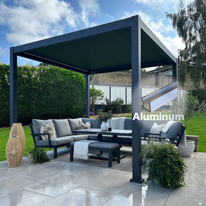 Pergola bioclimatique en aluminium <span class=keywords><strong>Airfun</strong></span> pour jardin extérieur, fonctionnement motorisé/manuel, toit ouvrant imperméable, lamelles orientables, revêtement poudré - Product Image 5
