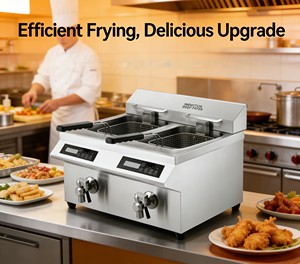 Friteuse Commerciale à Contrôle Numérique Intelligent pour Huile en Gros Volume, Idéale pour Restaurants, Hôtels, Cuisines et Services de Restauration Rapide AM-CD24F201 - Product Image 4