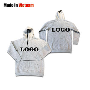 Sweat-shirt à capuche d'hiver gris en polyester/coton imprimé, coupe-vent, écologique, surdimensionné, veste de sport personnalisée - Product Image 1