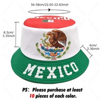 Casquettes de pêcheur unisexe décontractées anti-UV pour la Coupe du Monde de Football 2026 – Souvenirs des tournois États-Unis, Mexique, Canada