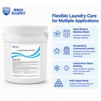 Lessive en poudre blanchissante haute performance avec oxygène, détachant pour linge blanc, usage hôtelier et commercial