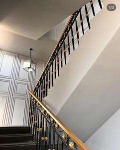 Rampe en acier doux forgé, couleur et taille personnalisées, piliers décoratifs pour escalier intérieur/extérieur - Product Image 5