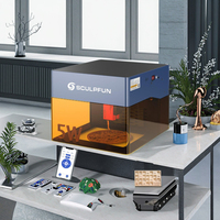 SCULPFUN ICube Pro 5W Petite machine de marquage laser de bureau Mini machines de découpe et de gravure laser pour le bois