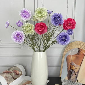 ดอกบัวประดิษฐ์จินซี 4 หัว ก้านเดี่ยว สำหรับตกแต่งงานแต่งงานและบ้าน - Product Image 1