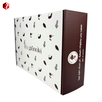 Boîte pliante en carton imprimée pour cupcakes, boîte à gâteaux personnalisée en papier couché, emballage de Noël tendance