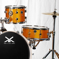 Ensemble de batterie Junior Jazz professionnel 5 pièces Kits de batterie acoustique portables avec échantillon gratuit de musique pour la pratique