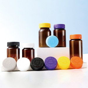 80ml-150ml mờ nâu đa màu xoắn ốc nắp chai nhựa cho kẹo Pill Capsule chai thuốc bao bì chai - Product Image 2