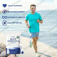 Poudre de spiruline bleue WELLBODY, soutien immunitaire, énergie, alimentation naturelle pour la santé des adultes