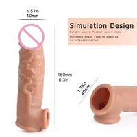Manchon en silicone étanche pour l'orgasme oral, design réaliste dents de loup, jouet souple pour adulte, extenseur de pénis, plaisir amélioré, qualité supérieure pour hommes