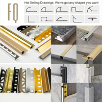 Profilés muraux décoratifs modernes pour coins, nouveaux protecteurs de murs pour hôtels, profilés décoratifs pour carrelage, profilés métalliques en aluminium