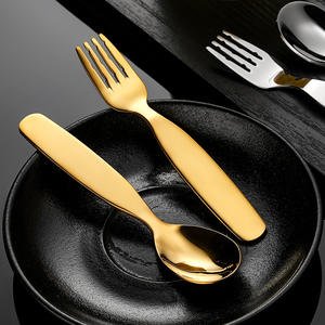 Cuillères et fourchettes pour enfants en acier inoxydable 304, cuillères à manger pour bébé, cuillères et fourchettes à <span class=keywords><strong>dessert</strong></span> - Product Image 3